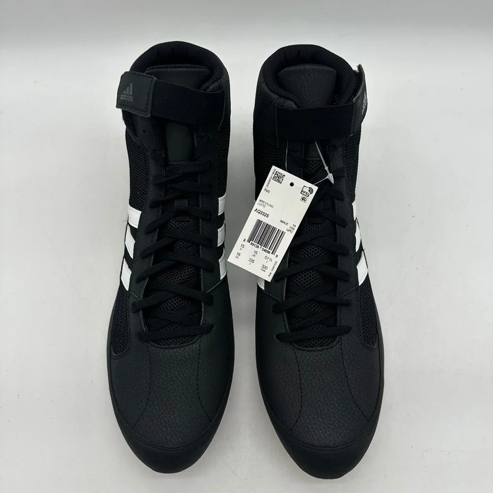 Adidas AQ3325 Mens Size 16 HVC 2 Wrestling MMA Boxing‎ Black White Stripes Shoes